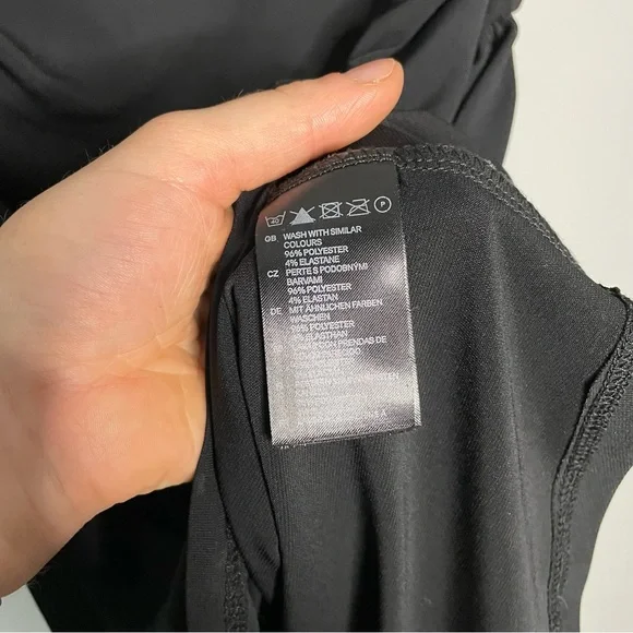 Divided Black Sheer Lightweight Short Sleeve Dress Wedding Guest Size 8 - Picture 5 of 5